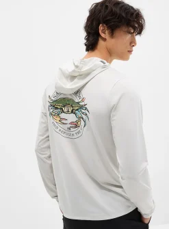 Crab hooded rashguard tee