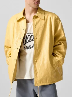 Cracked leather trainer jacket