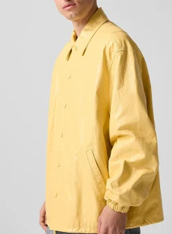 Cracked leather trainer jacket