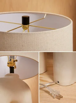 Cream arch table lamp