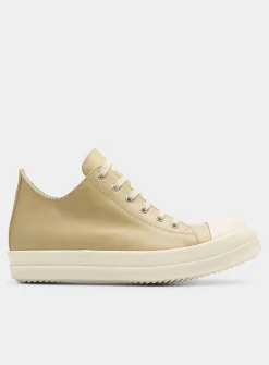 Cream leather sneakers