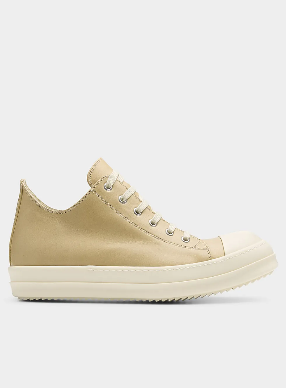 Cream leather sneakers