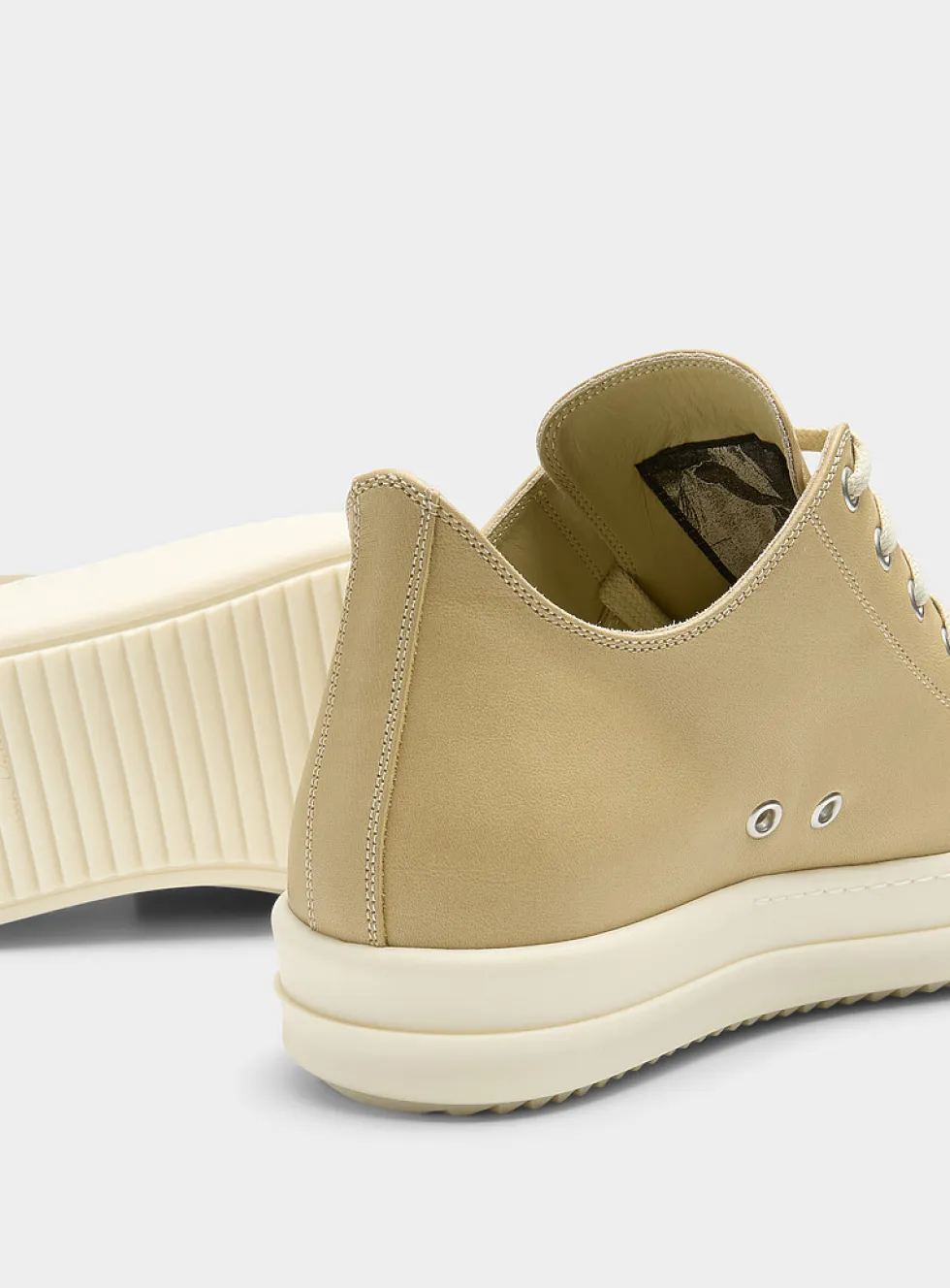 Cream leather sneakers