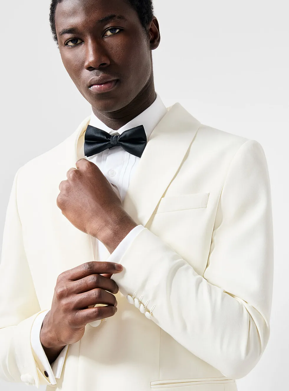 Cream tuxedo jacket