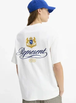 Crest embroidery oversized T-shirt