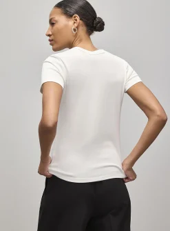 Crew-neck fitted T-shirt