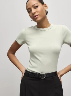 Crew-neck fitted T-shirt