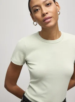 Crew-neck fitted T-shirt