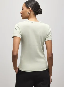 Crew-neck fitted T-shirt