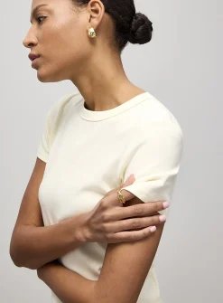Crew-neck fitted T-shirt