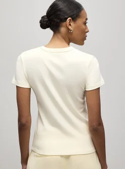 Crew-neck fitted T-shirt