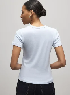 Crew-neck fitted T-shirt