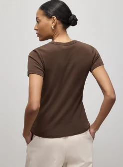 Crew-neck fitted T-shirt
