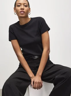 Crew-neck fitted T-shirt
