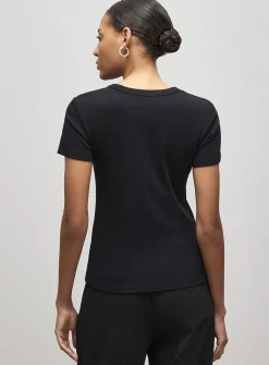 Crew-neck fitted T-shirt