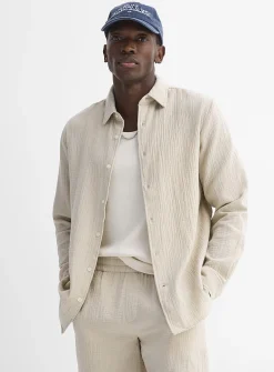 Crinkled cotton shirt
