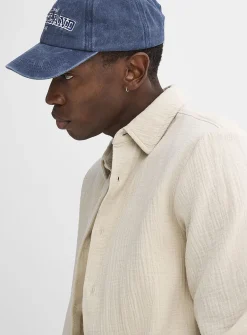 Crinkled cotton shirt