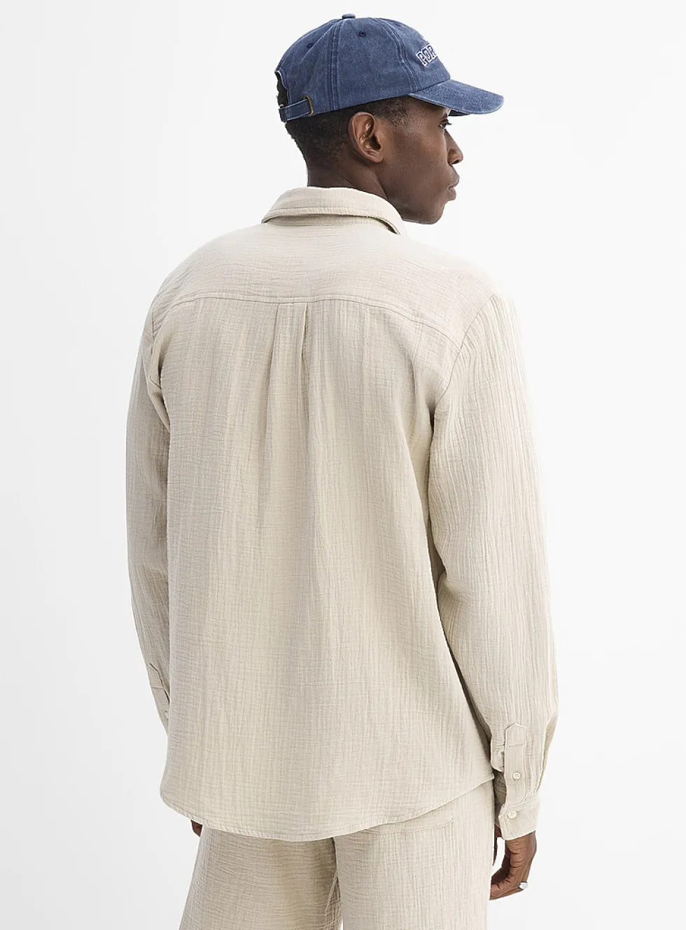 Crinkled cotton shirt