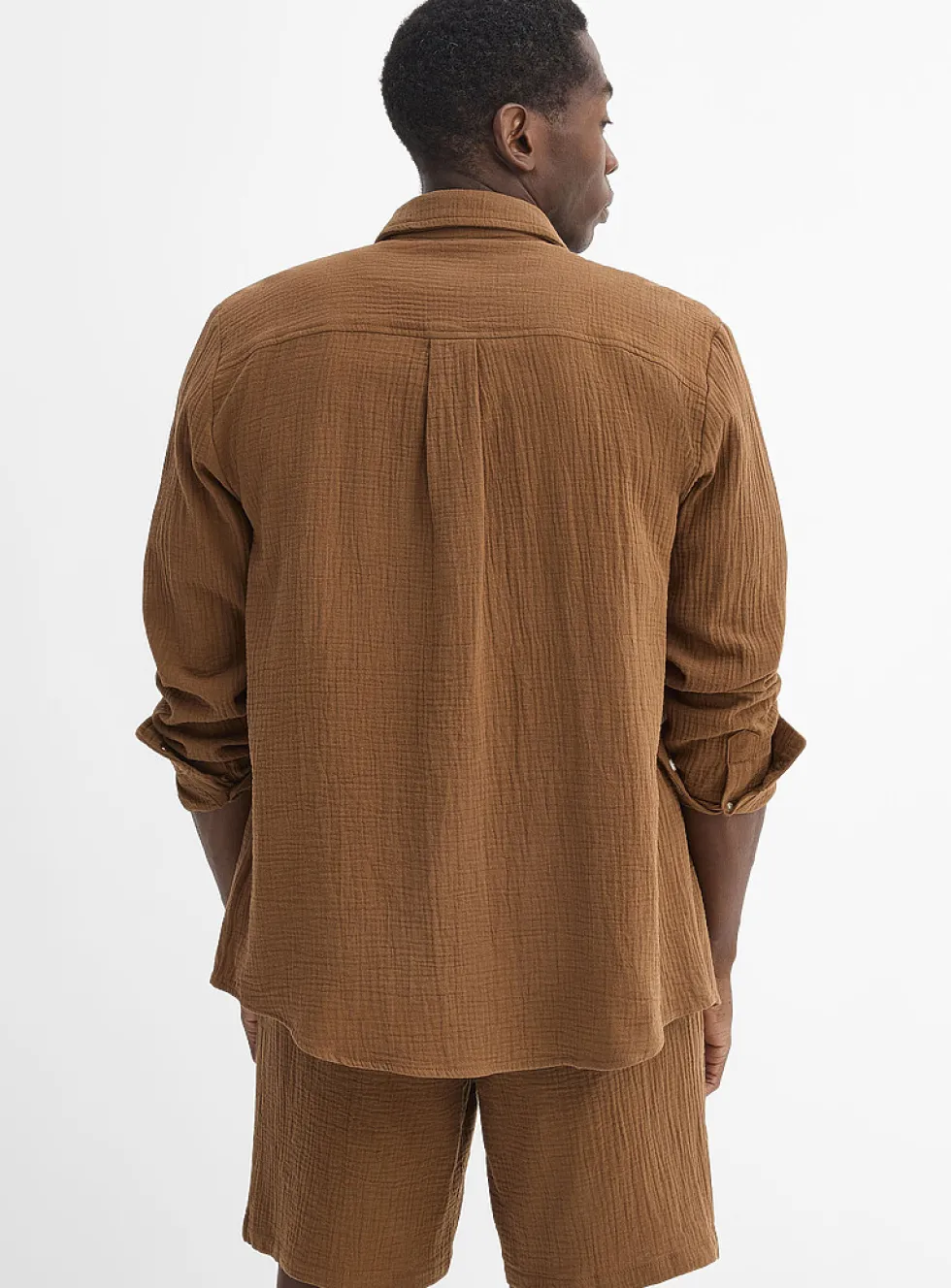 Crinkled cotton shirt