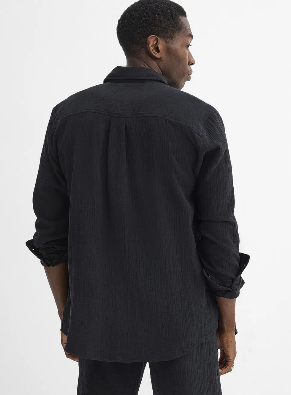 Crinkled cotton shirt