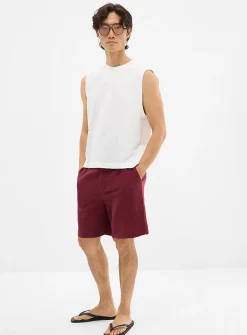 Crinkled cotton short