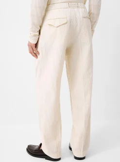 Crinkled jacquard pant