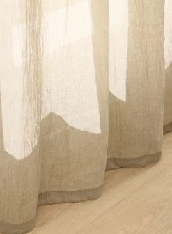 Crinkled texture sheer curtain