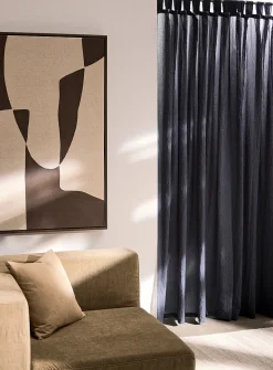 Crinkled texture sheer curtain