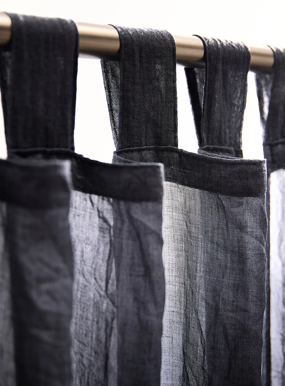 Crinkled texture sheer curtain