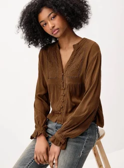Crinkled-effect blouse