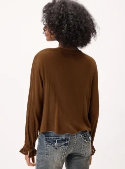 Crinkled-effect blouse