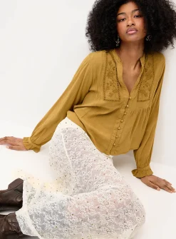Crinkled-effect blouse