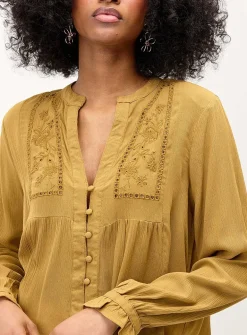 Crinkled-effect blouse