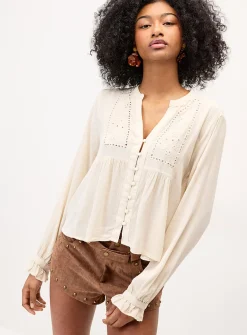 Crinkled-effect blouse
