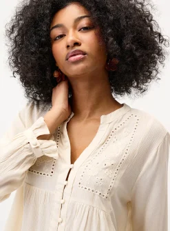 Crinkled-effect blouse