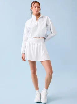 Crisp nylon cropped windbreaker anorak