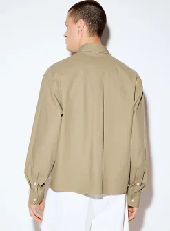 Crisp poplin boxy shirt