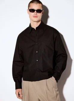 Crisp poplin boxy shirt