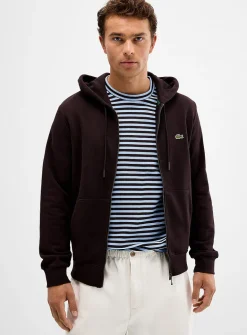 Croc logo zipped hoodie