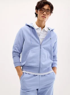 Croc logo zipped hoodie