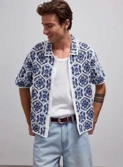 Crochet medallion cardigan
