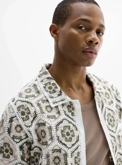 Crochet medallion cardigan
