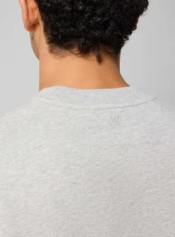 Crocheted logo heathered sweatshirt