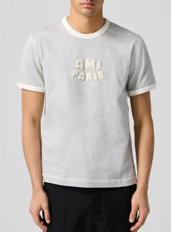 Crocheted logo ringer T-shirt