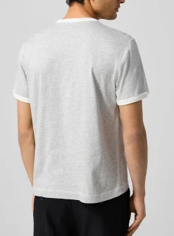 Crocheted logo ringer T-shirt