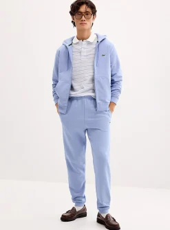 Crocodile emblem terry-lined joggers