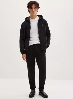 Crocodile emblem terry-lined joggers