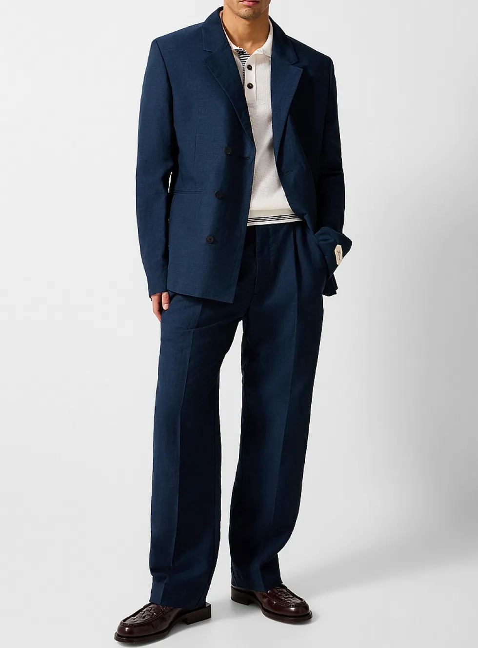 Croisière linen-blend pant