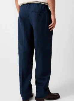 Croisière linen-blend pant