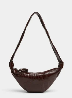 Croissant coated fabric small bag